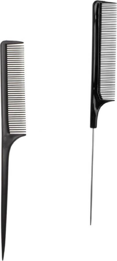 Cabantis 2-delige set van Puntkammen Styling Tool zwart Kapper Kam Haar Kam Haar Accessoire Set van 2