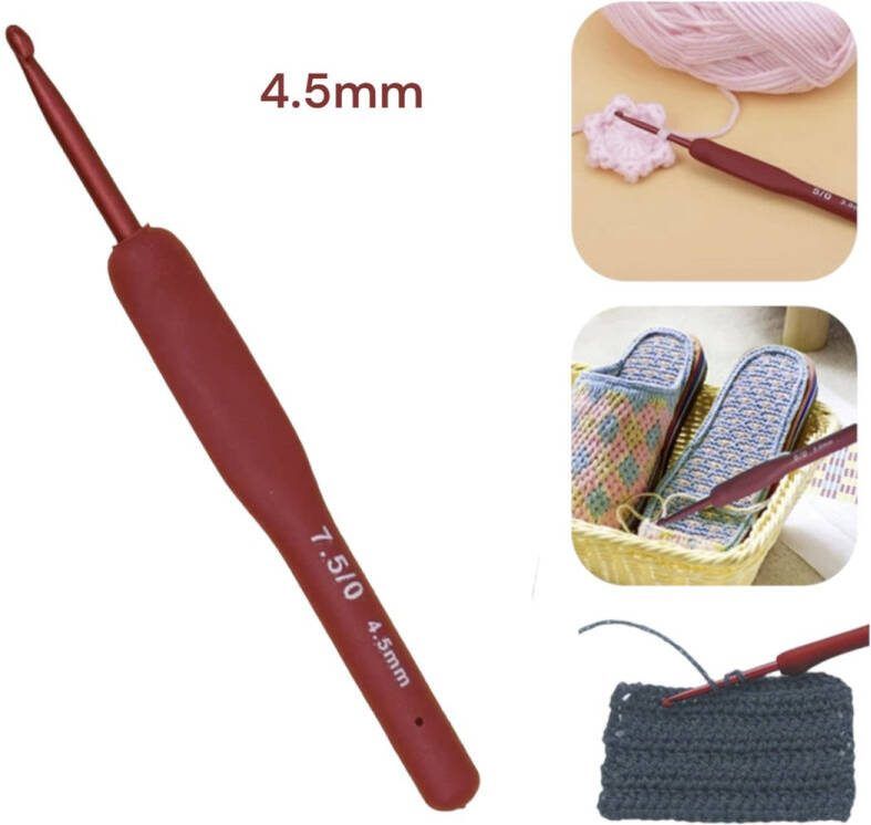 Cabantis Haaknaald – Breinaald – Creatief volwassenen Rood – 4.5 mm