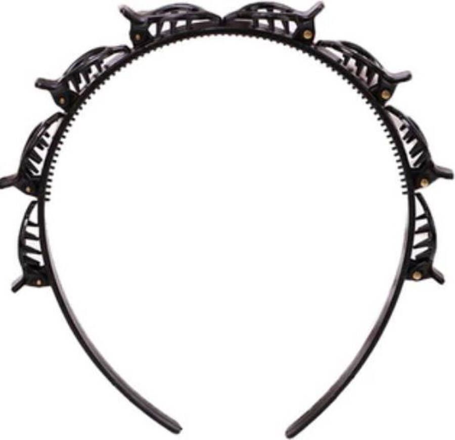 Cabantis Haarklem Diadeem|Haarklem|Kapper|Stylingtool|Haarclip|Schuifbumper|Zwart