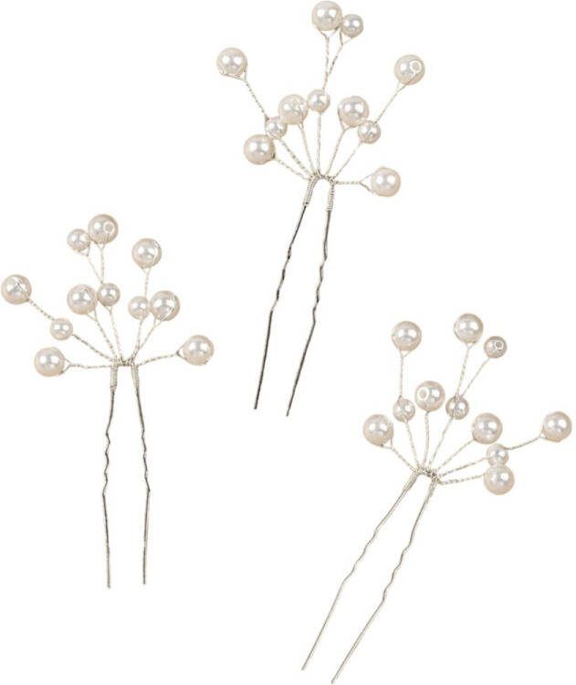 Cabantis Haarspelden bruid – Huwelijk Bride to be – Haarstyling Haarassecoires bruid Zilverkleurig