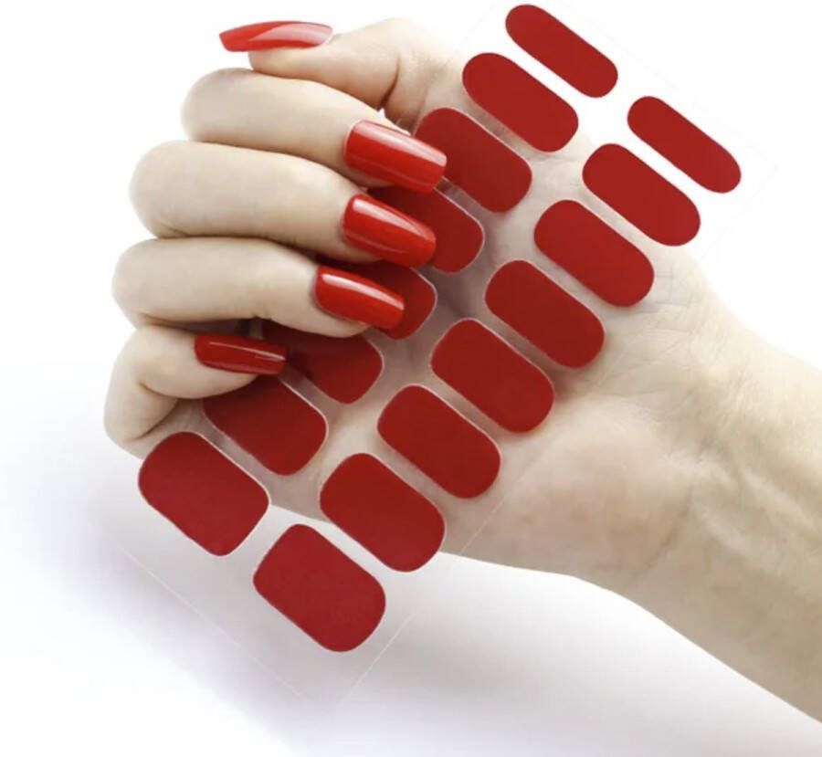 Cabantis Plaknagels Set Nagelstickers Manicure Rood