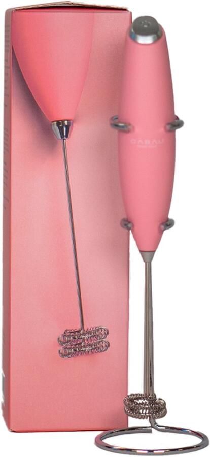 Cabau Lifestyle Cabau Bloom Mixer Roze Elektrische handmixer Dubbele whisk Krachtig & stijlvol design Perfect om Cabau boosters mee te mixen Met houder In twee kleuren