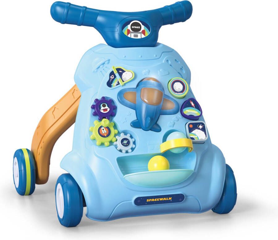 Cabino 2 in 1 Baby Walker Loopwagen Educatief Baby Speelgoed Licht & Geluidseffecten (9 tot 36 Maanden) Roze