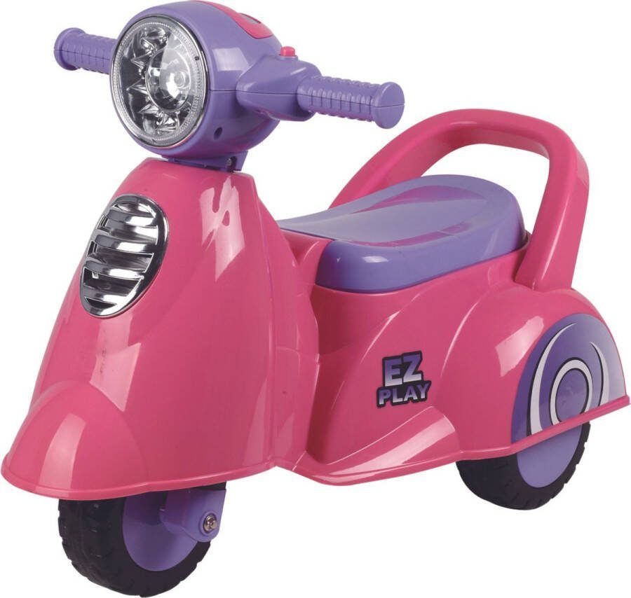 Cabino Loopauto Scooter Roze