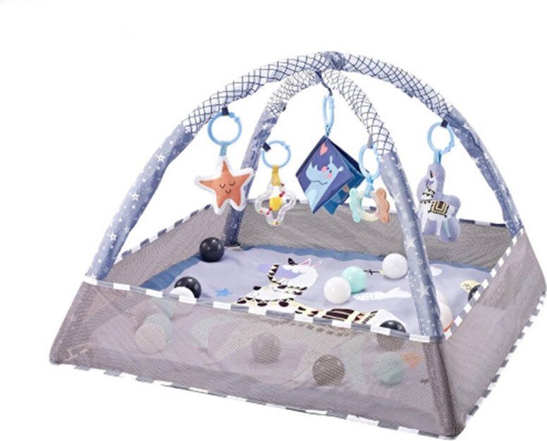 Cabino Speelkleed Babygym Met Boog En Ballenbak Blauw