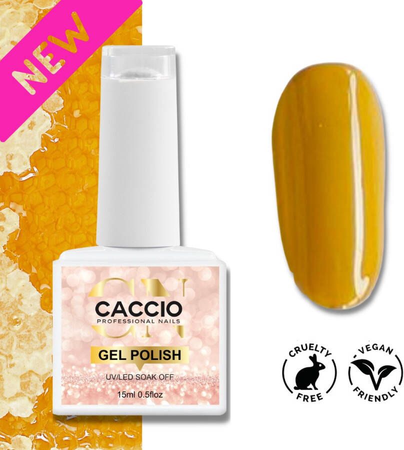 CACCIO NAILS CACCIO Gellak Honey 15ml Gelnagels UV LED Gel nagellak Hoge Pigment Hoge Kwaliteit Professioneel Gebruik Nagelstudio
