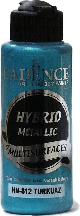 Cadence Hybride metallic acrylverf (semi mat) Turkoois 01 008 0812 0120 120 ml