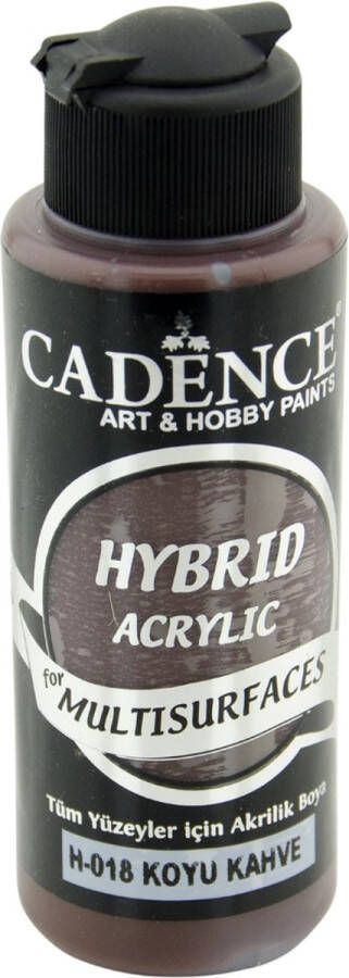 Cadence Hybride acrylverf (semi mat) Donker bruin 001 0018 120 ml