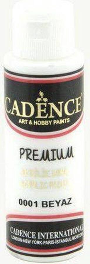 Cadence Premium acrylverf (semi mat) Wit 01 003 0001 70 ml