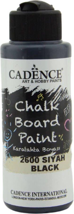 Cadence Chalkboard verf Zwart 01 006 2600 120 ml