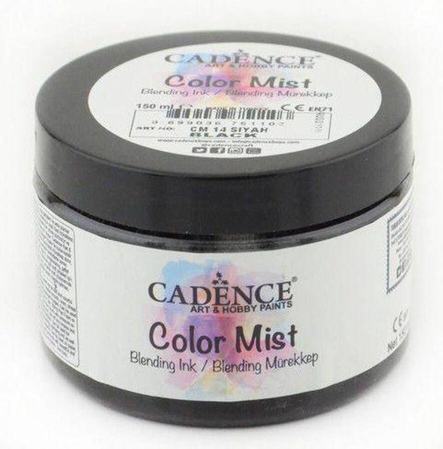 Cadence Color Mist Bending Inkt verf Zwart 01 073 0014 0150 150 ml
