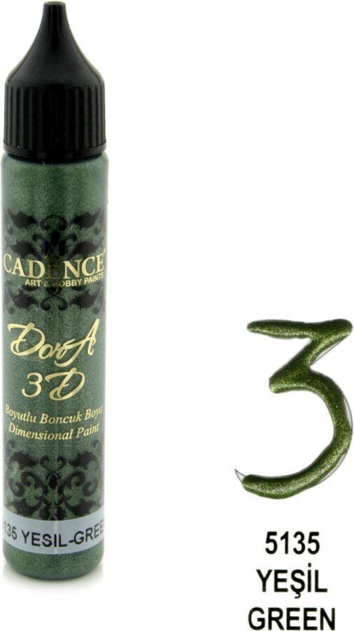 Cadence Dora 3D Metallic Dimensional Verf 25 ml Groen