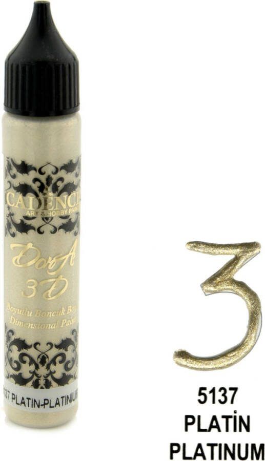 Cadence Dora 3D Metallic Dimensional Verf 25 ml Platinum