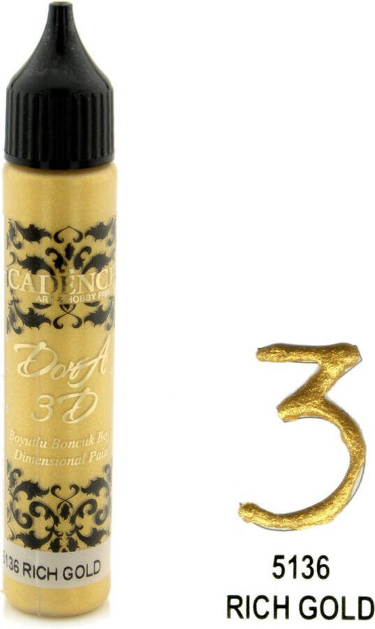 Cadence Dora 3D Metallic Dimensional Verf 25 ml Rijk Goud