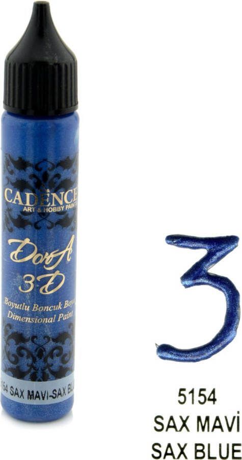 Cadence Dora 3D Metallic Dimensional Verf 25 ml Sax Blauw