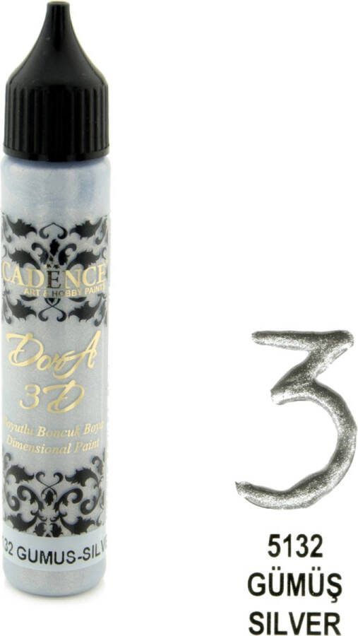 Cadence Dora 3D Metallic Dimensional Verf 25 ml Zilver