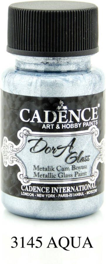 Cadence Dora Glas & Porselein verf Metallic Aqua 01 013 3145 0050 50 ml