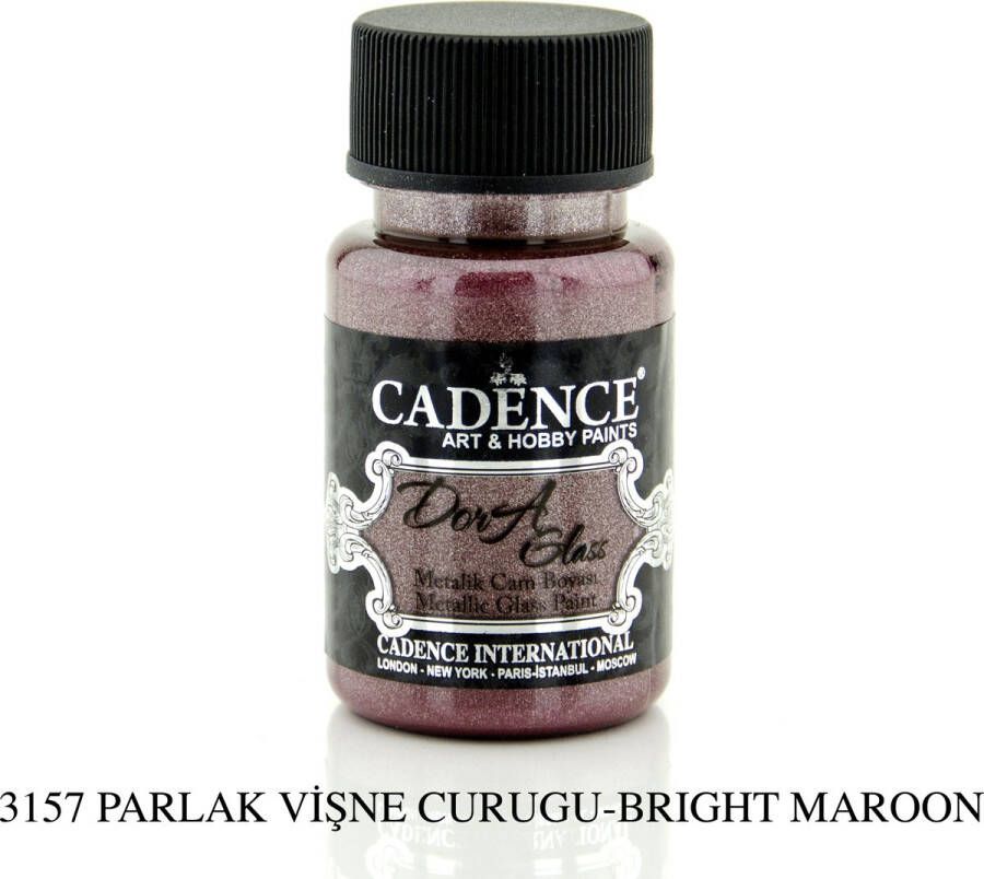 Cadence Dora Glas & Porselein verf Metallic Bright Maroon 01 013 3157 50 ml