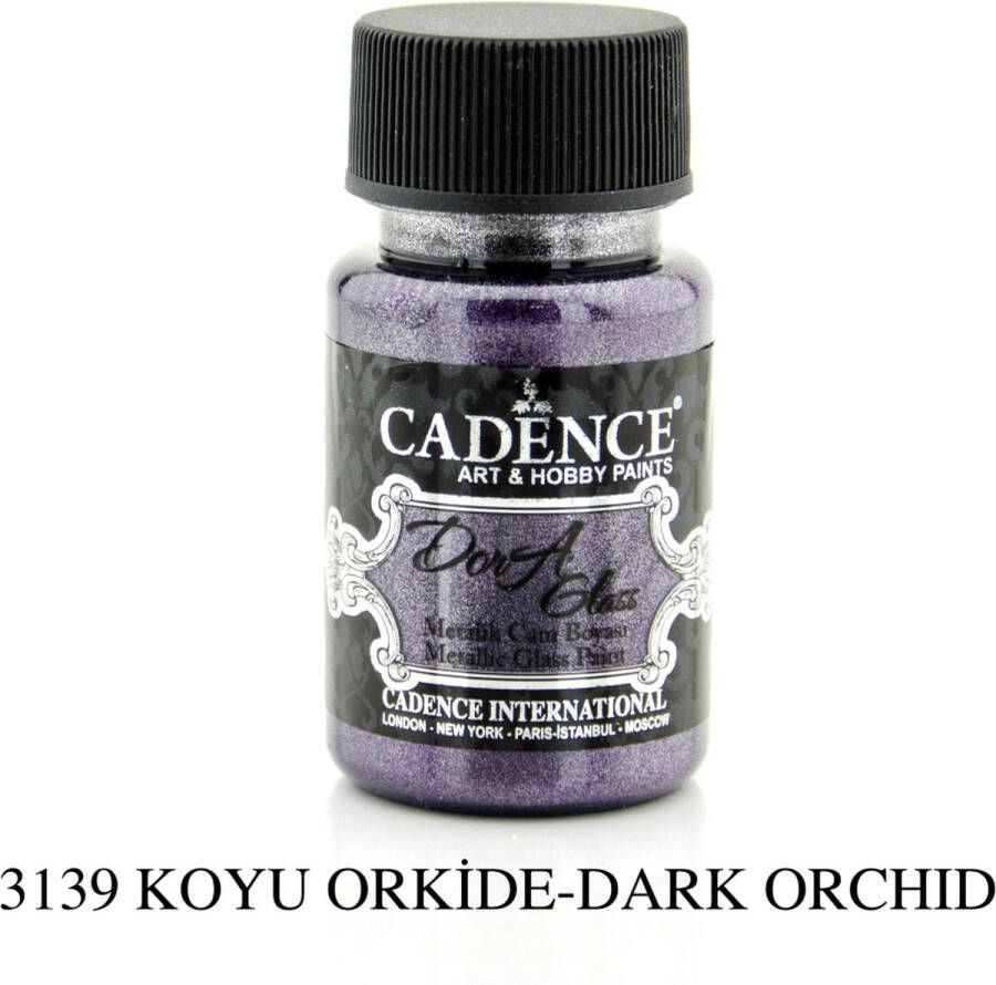 Cadence Dora Glas & Porselein verf Metallic Dark orchid 01 013 3139 0050 50 ml