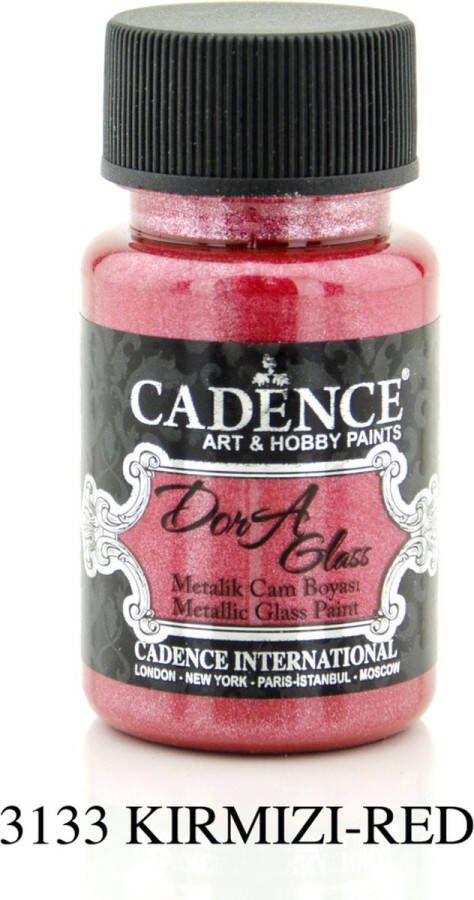 Cadence Dora Glas & Porselein verf Metallic Rood 01 013 3133 0050 50 ml