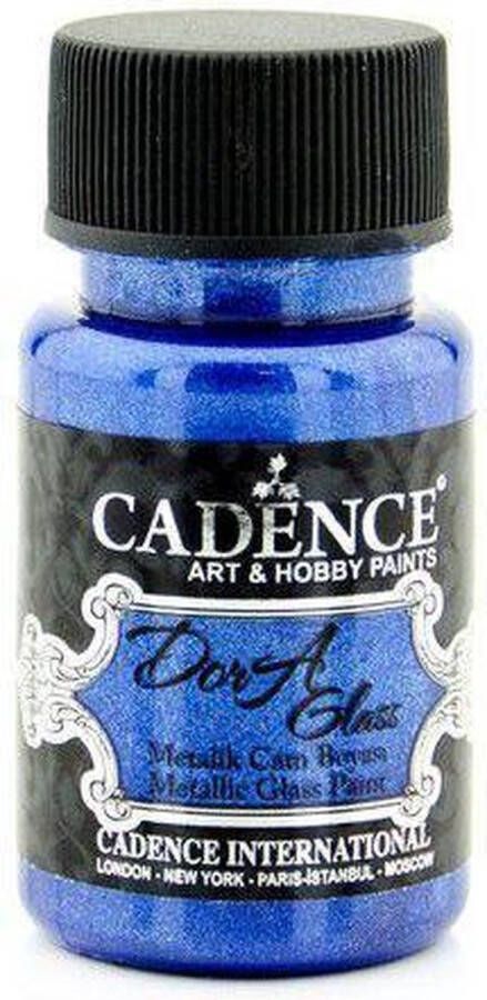 Cadence Dora Glas & Porselein verf Metallic Sax blue 01 013 3154 0050 50 ml