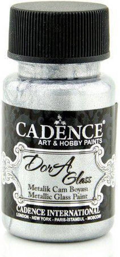 Cadence Dora Glas & Porselein verf Metallic Zilver 01 013 3132 0050 50 ml