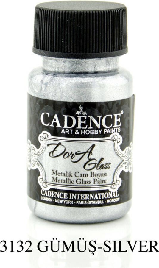 Cadence Dora Glas & Porselein verf Metallic Zilver 01 013 3132 50 ml