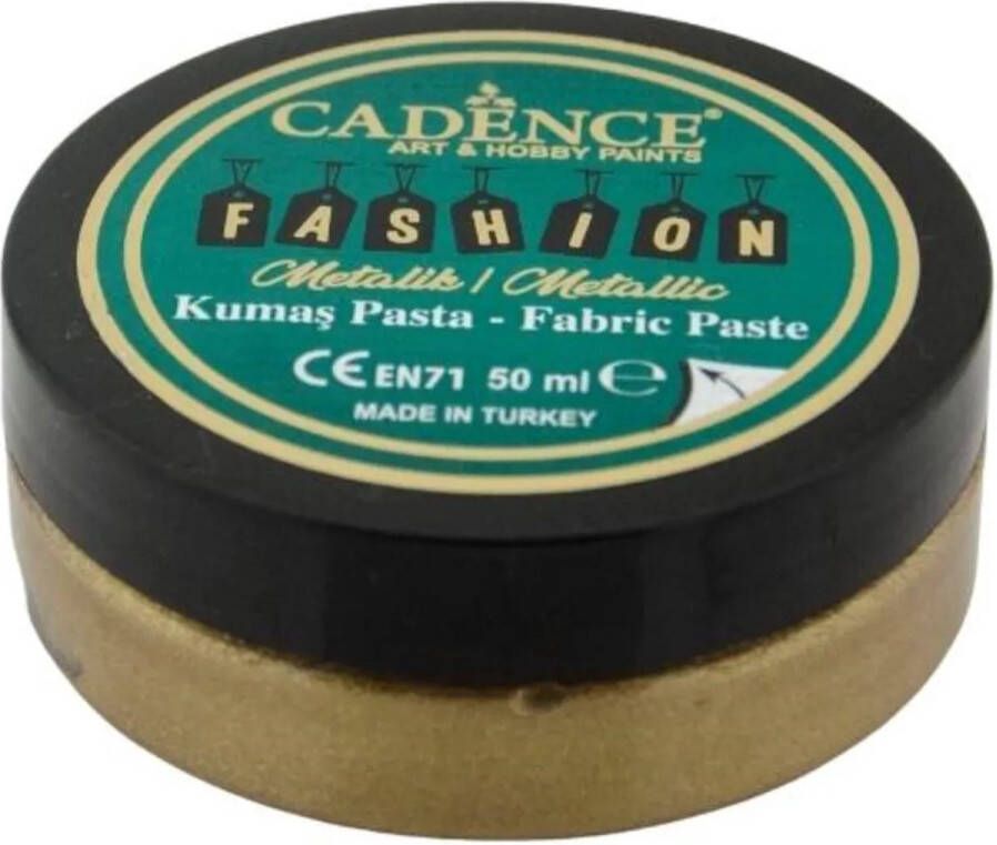 Cadence Fashion Textiel Metallic Relief Pasta 50 ml Antiek Goud