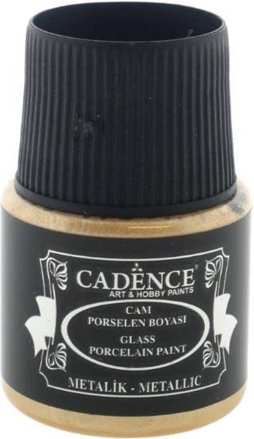 Cadence Glas- en Porseleinverf Metallic 45 ml Champagne
