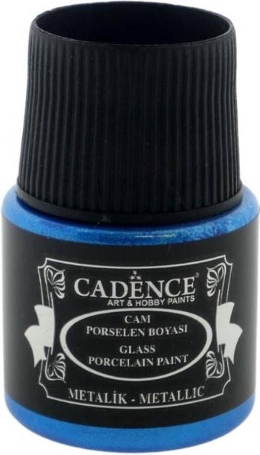 Cadence Glas- en Porseleinverf Metallic 45 ml Donkerblauw