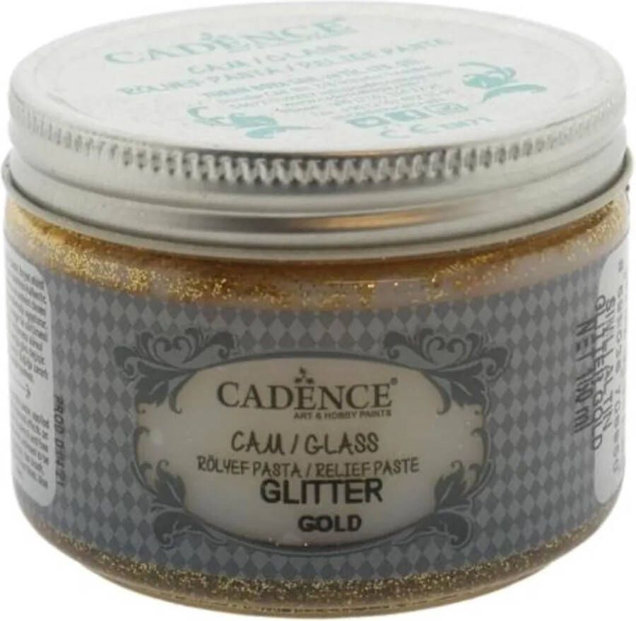 Cadence Glas Glitter Relief Pasta 150 ml Goud