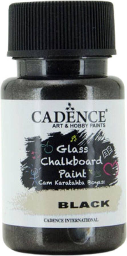 Cadence Glas Krijtbord Verf 50 ml Zwart