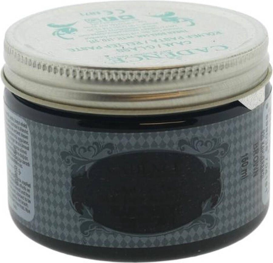 Cadence Glas Transparant Relief Pasta 150 ml Donkerbruin