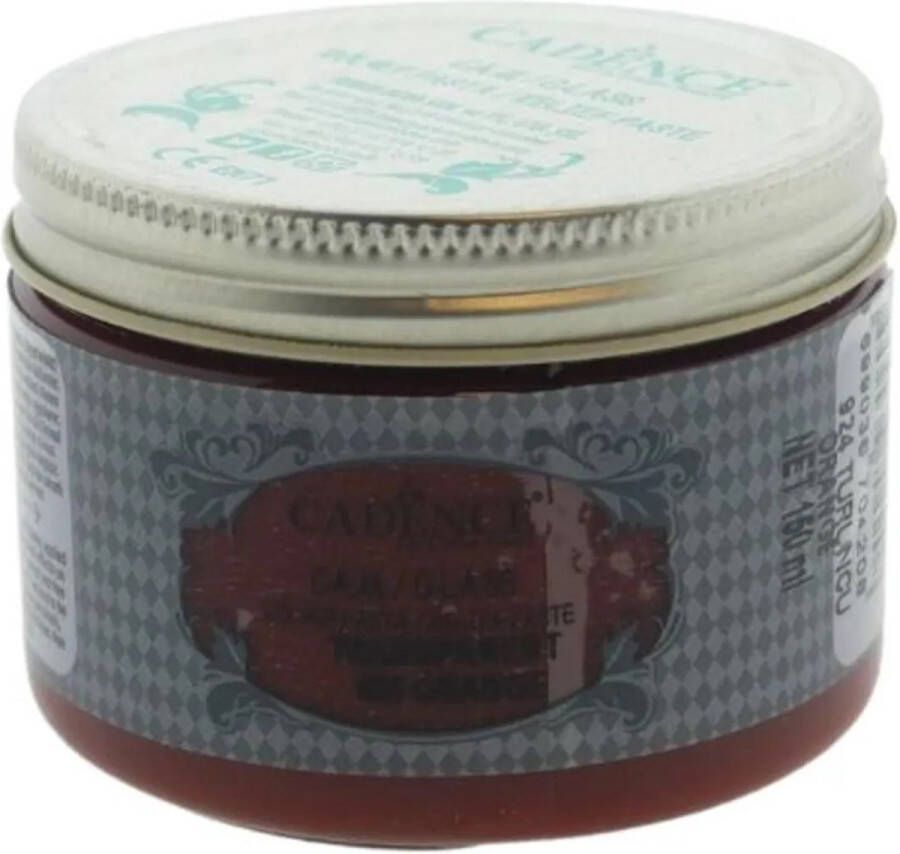 Cadence Glas Transparant Relief Pasta 150 ml Oranje