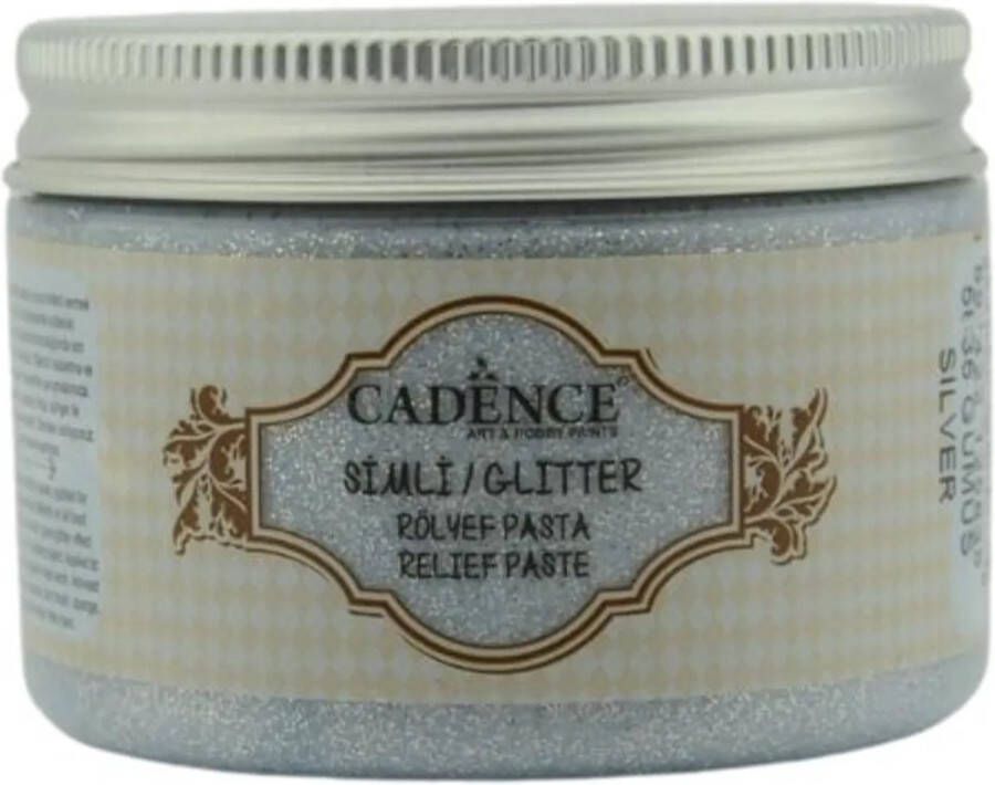 Cadence Glitter Relief Pasta 150 ml Zilver