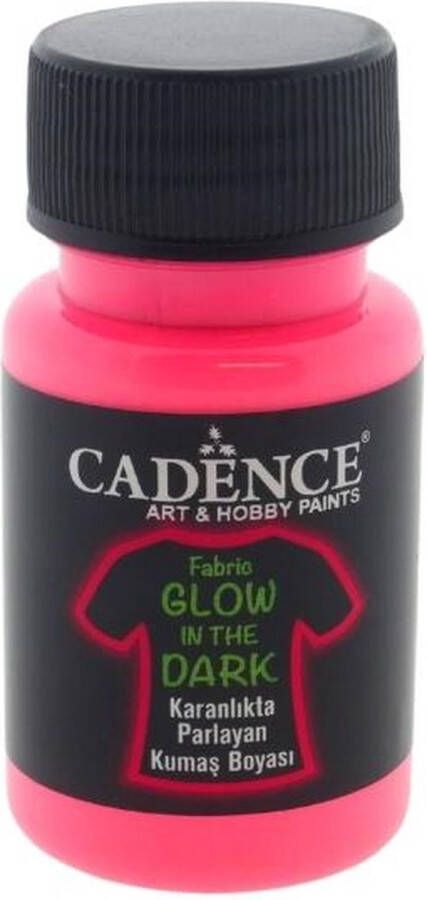 Cadence Glow in the Dark Textielverf 50 ml Donkerroze