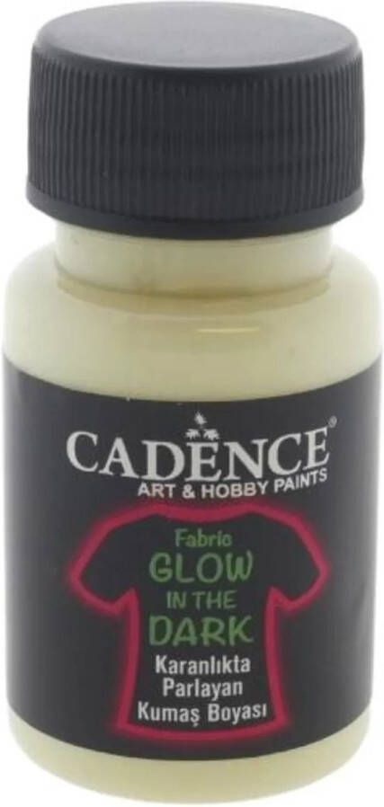 Cadence Glow in the Dark Textielverf 50 ml Naturel Groen