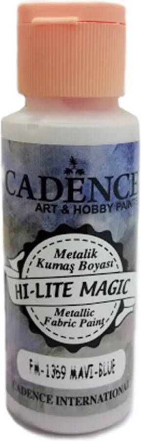 Cadence Hi Lite Magic Metallic Textielverf 59 ml Blauw