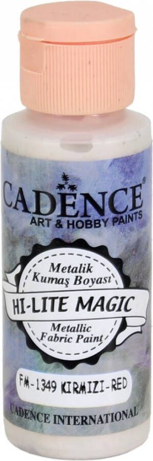 Cadence Hi Lite Magic Metallic Textielverf 59 ml Rood