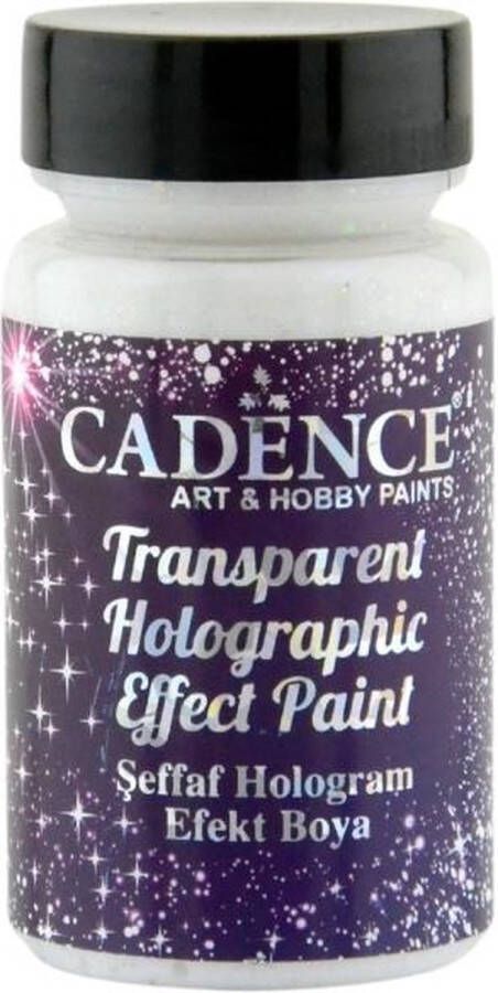 Cadence Holografische Glitter Effect Verf 90 ml Transparant