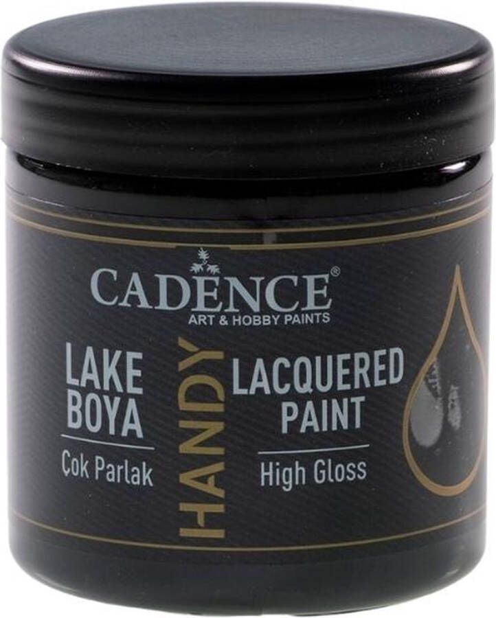 Cadence Hoogglans Acrylverf 250 ml Black