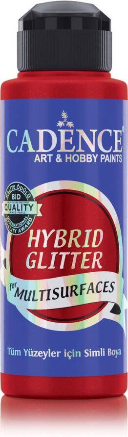 Cadence Hybrid Acrylverf Glitter 120 ml Crimson Red