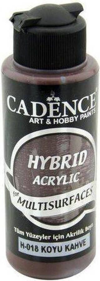 Cadence Hybride acrylverf (semi mat) Donker bruin 001 0018 120 ml