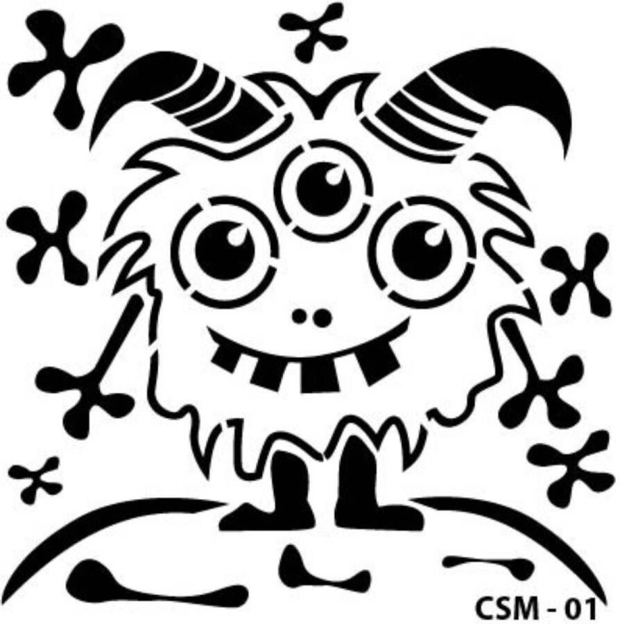 Cadence Kids Monster Stencil CSM-01 25x25 cm