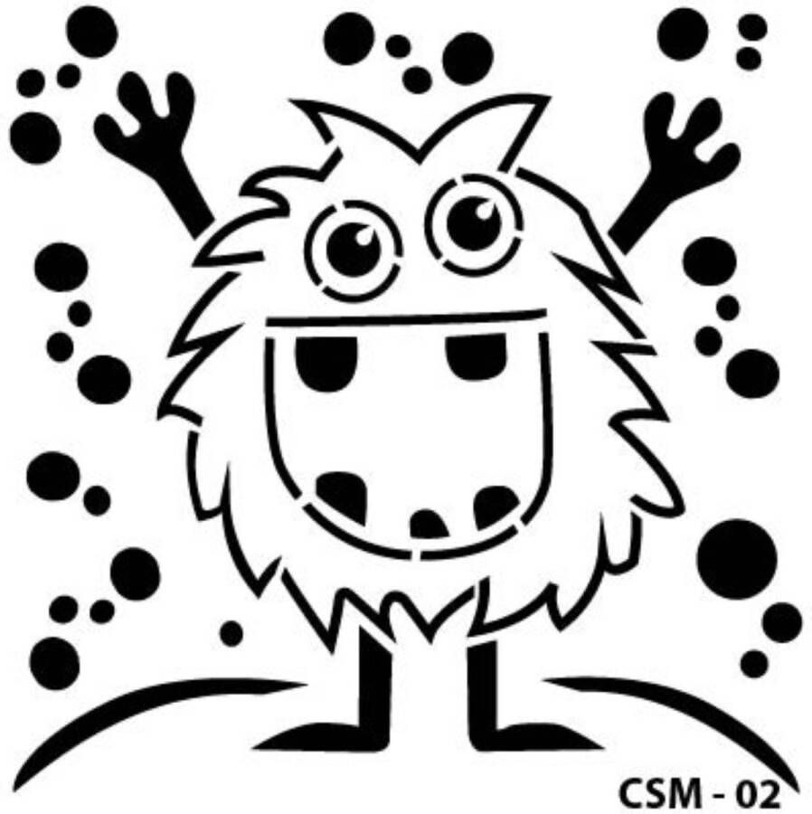 Cadence Kids Monster Stencil CSM-02 25x25 cm