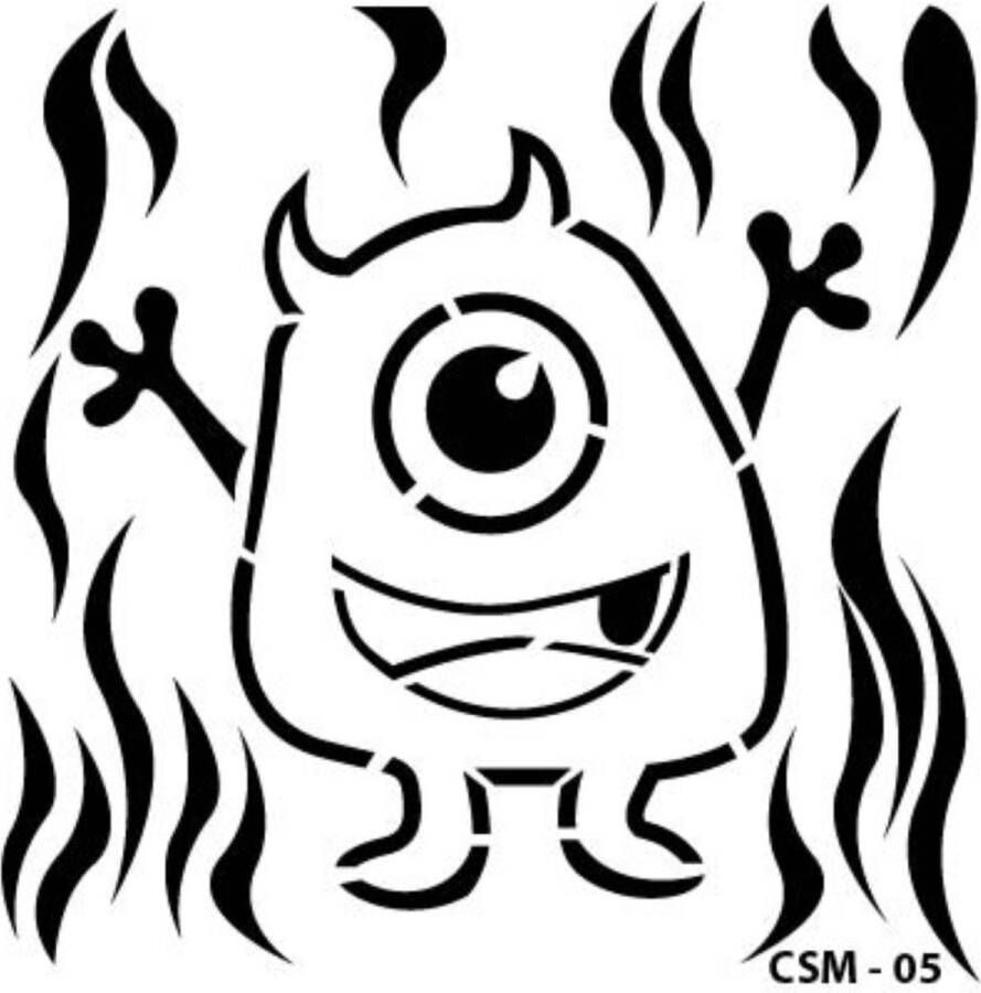 Cadence Kids Monster Stencil CSM-05 25x25 cm