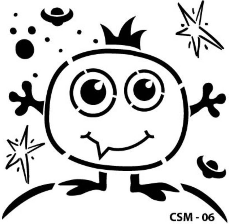 Cadence Kids Monster Stencil CSM-06 25x25 cm