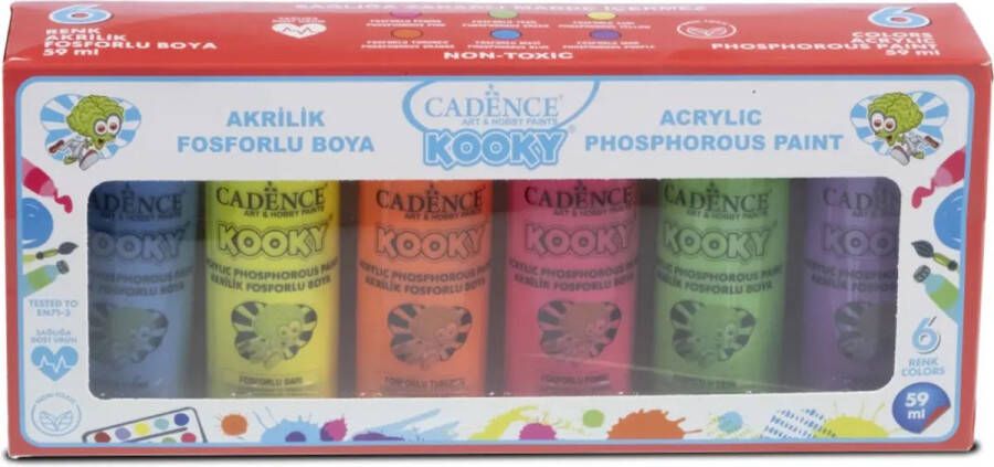 Cadence Kooky Acrylverf Neon Set 6x59ml