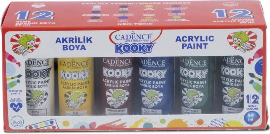 Cadence Kooky Acrylverf Set 12x59 ml