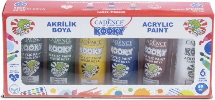 Cadence Kooky Acrylverf Set 6x59 ml